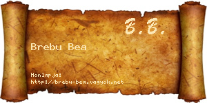 Brebu Bea névjegykártya